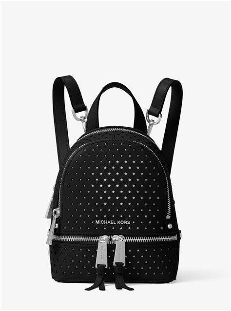 Rhea Mini Perforated Leather Backpack 